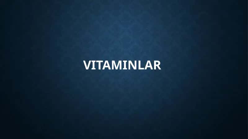 Vitaminlar