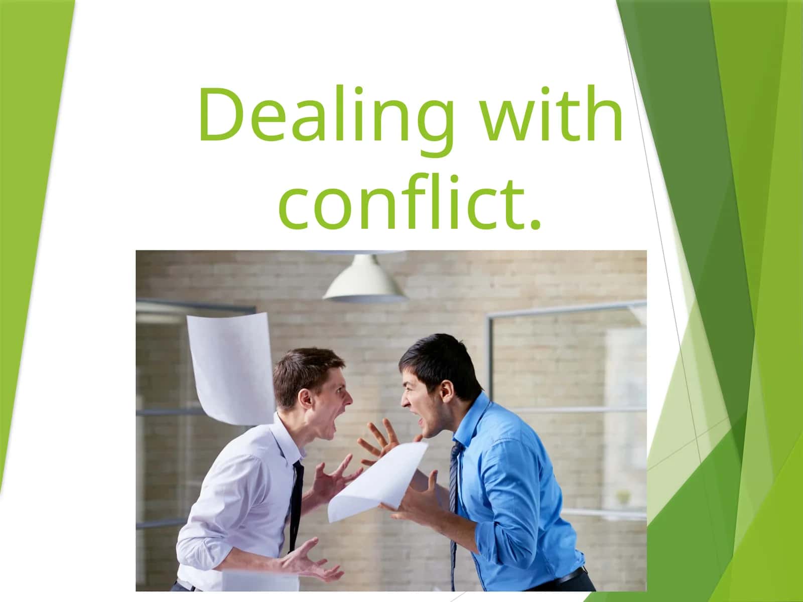 10-sinf Ingliz tili fanidan Dealing with conflict dars taqdimoti