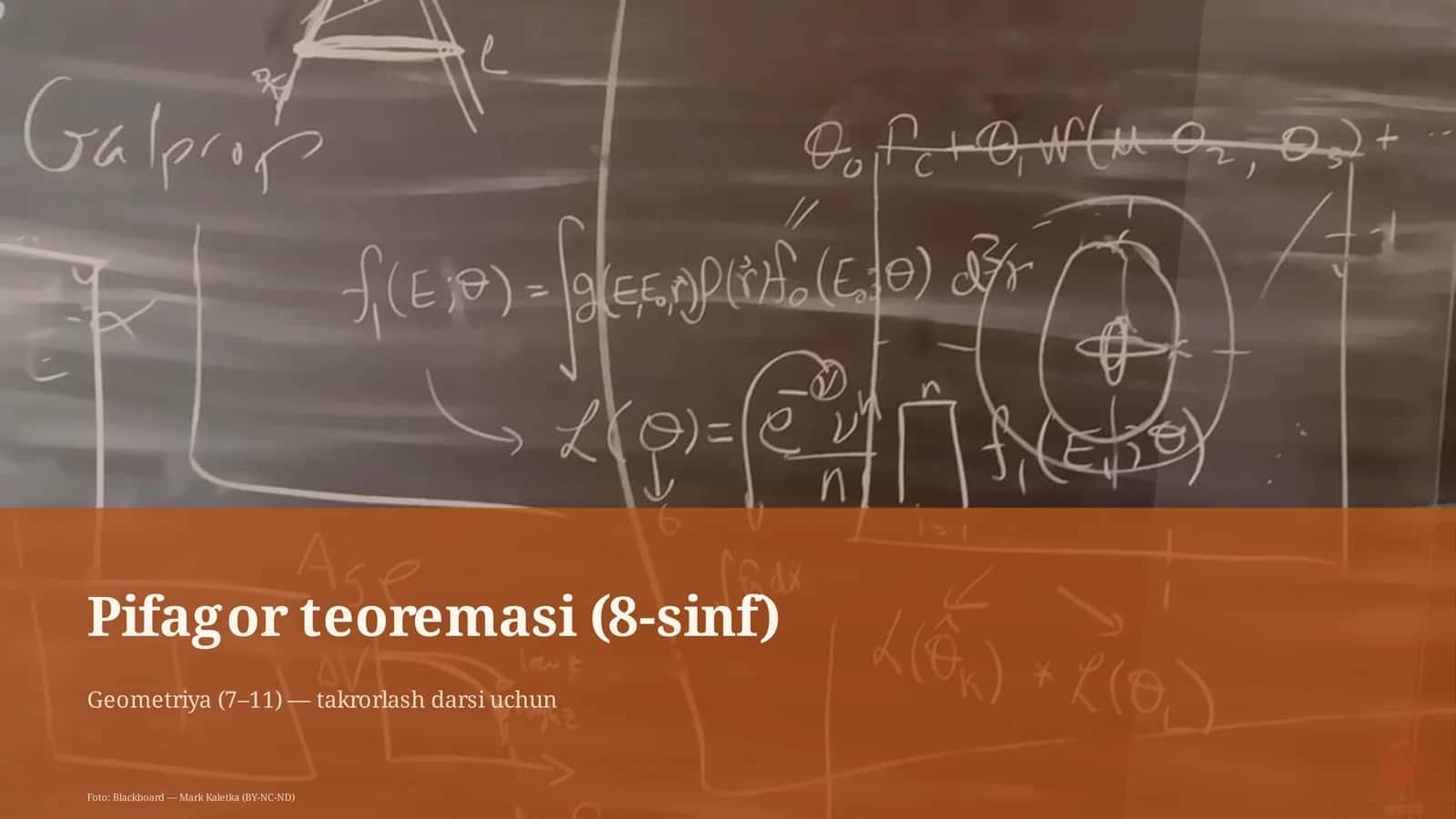 Pifagor teoremasi (8-sinf)