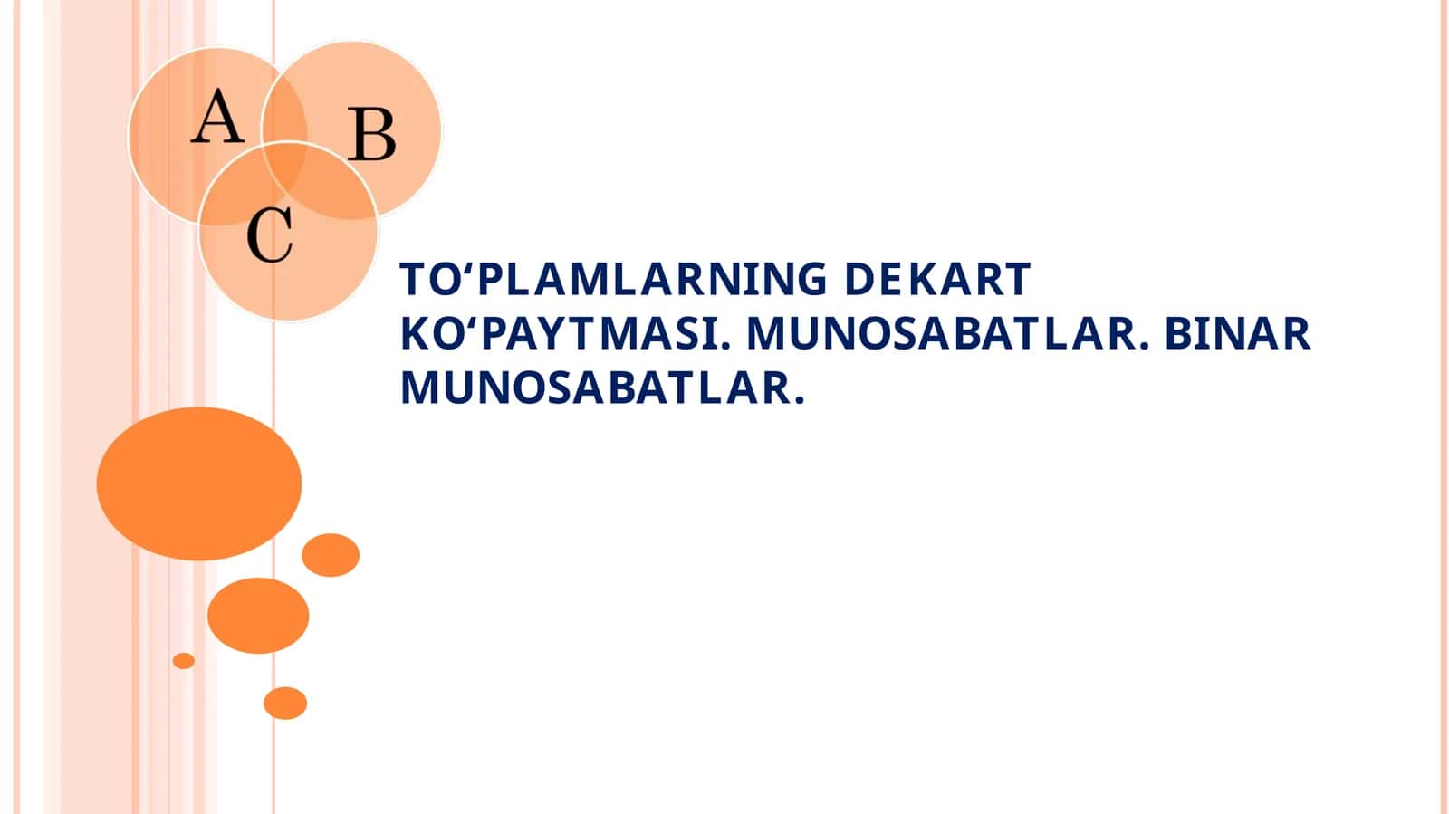 TO‘PLAMLARNING DEKART KO‘PAYTMASI