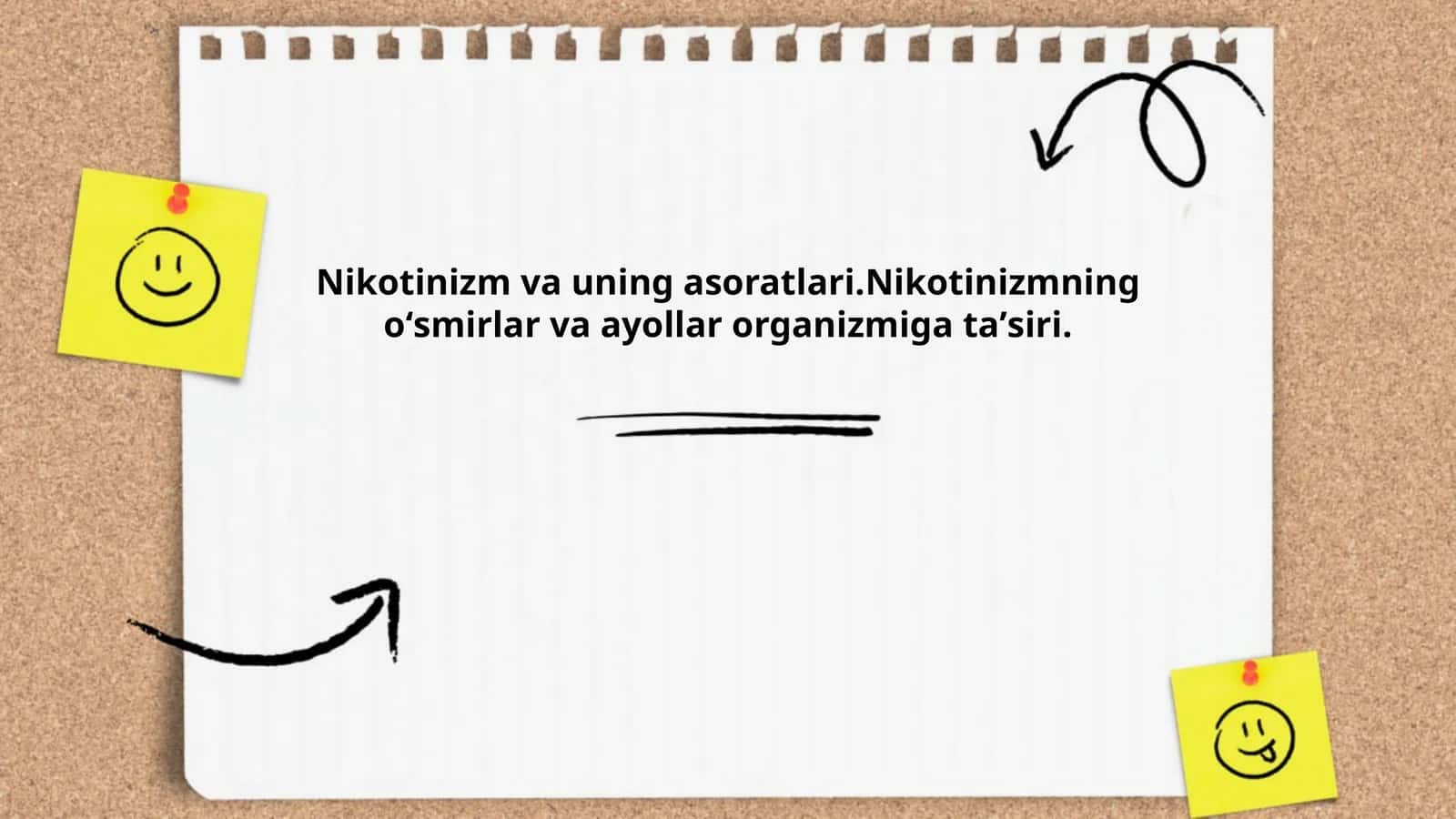 Nikotinizm va uning asoratlari