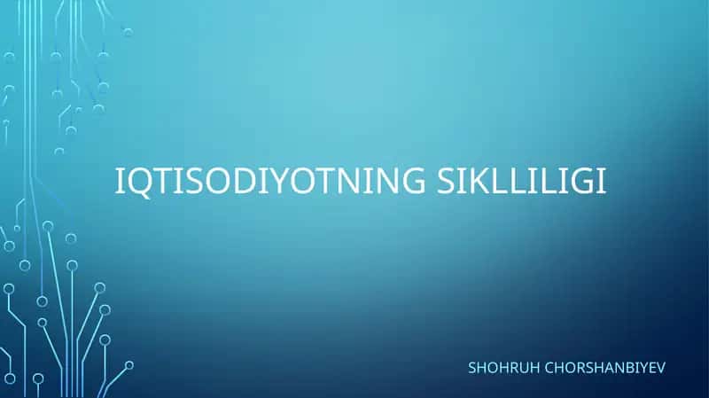 IQTISODIYOTNING SIKLLILIGI