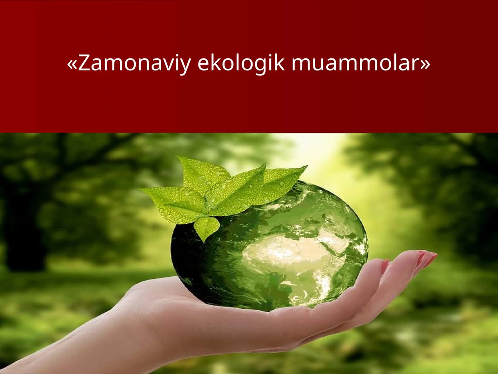 Zamonaviy ekologik muammolar