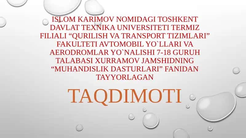 Zamonaviy CAD tizimlari