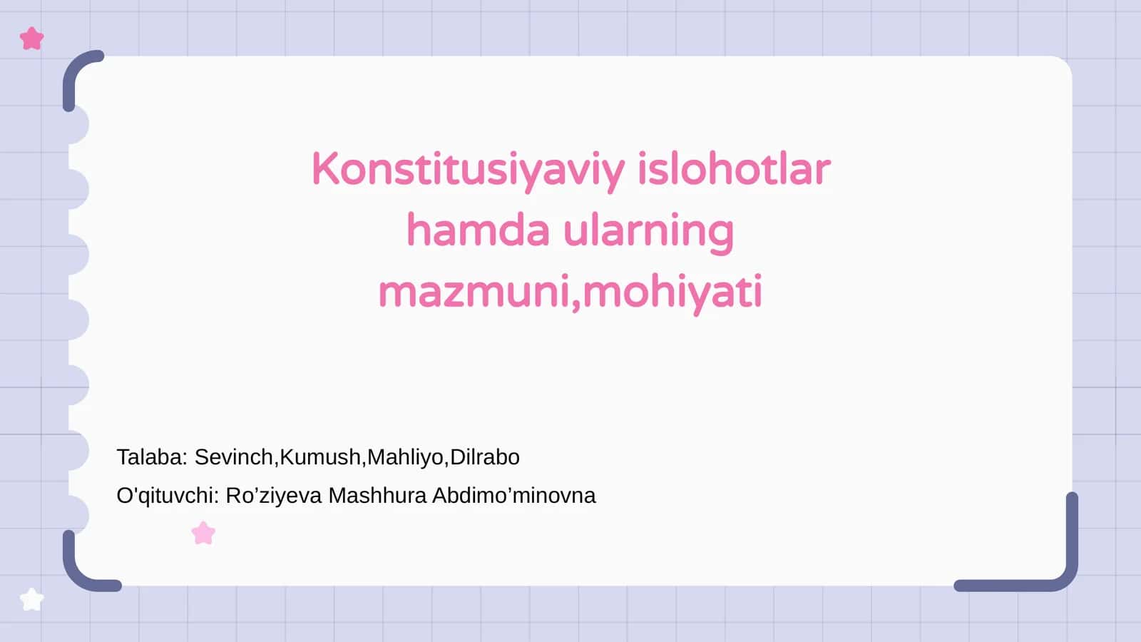 Konstitusiyaviy islohotlar