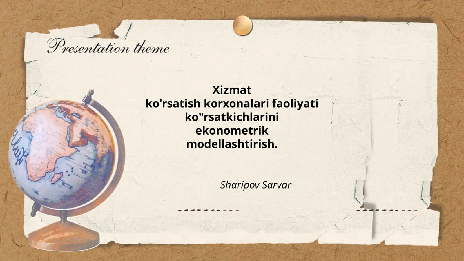 Xizmatlar Bozori va uning Tavsifi
