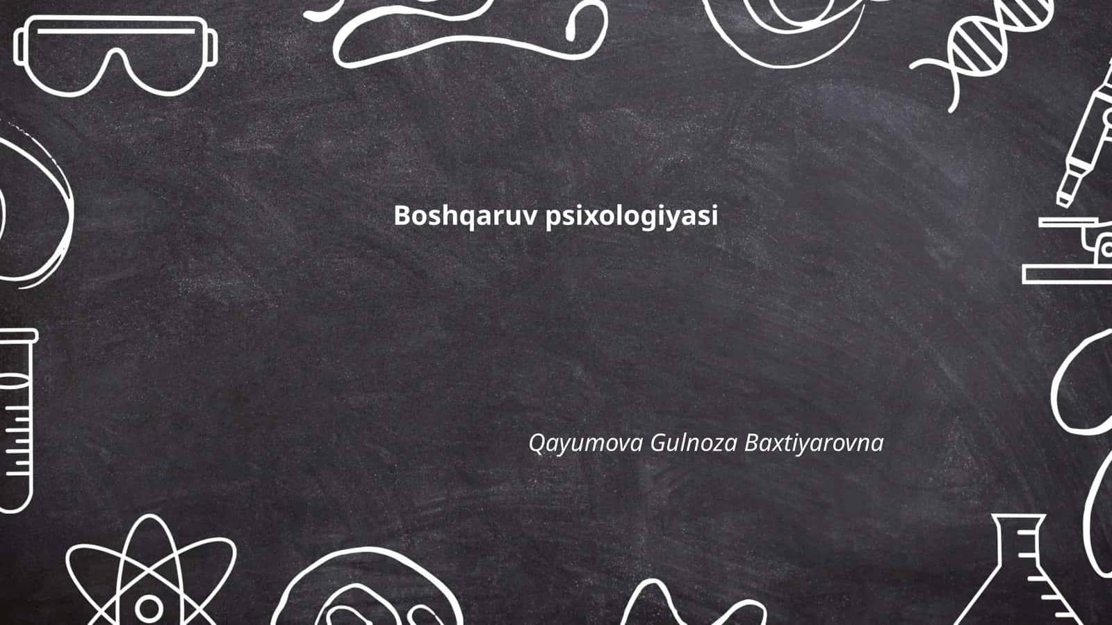 Boshqaruv psixologiyasi