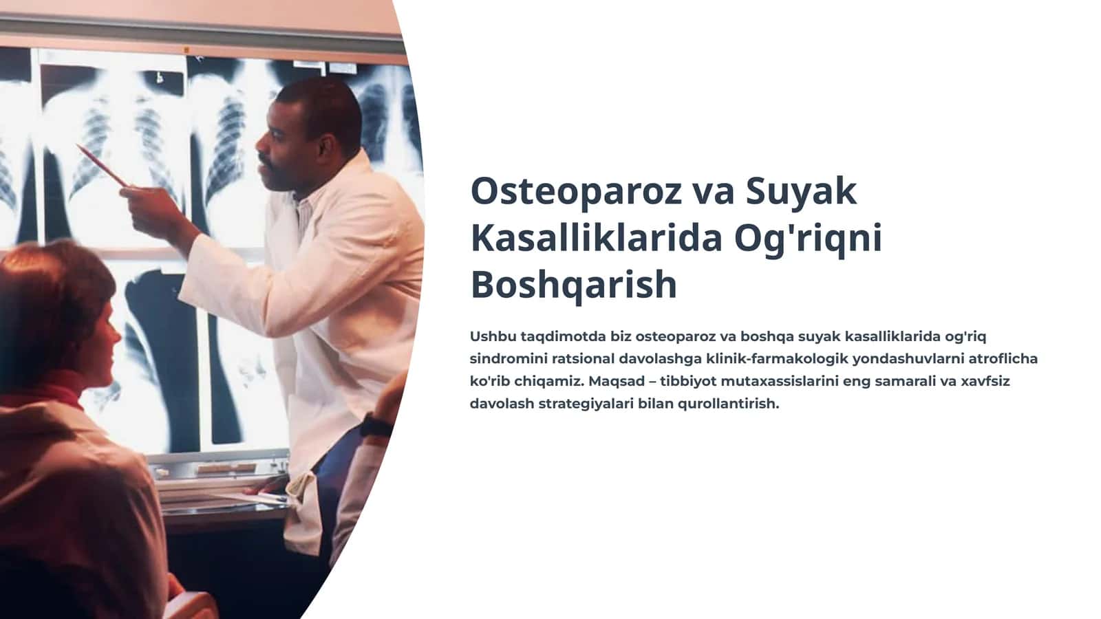 Osteoparoz va Suyak Kasalliklarida Og'riqni Boshqarish