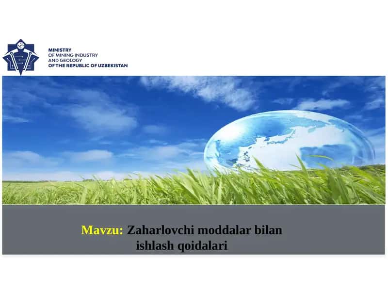 Zaharlovchi moddalar