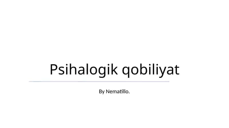 Psixologik qobiliyat