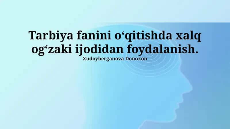 Xudoyberganova Donoxon