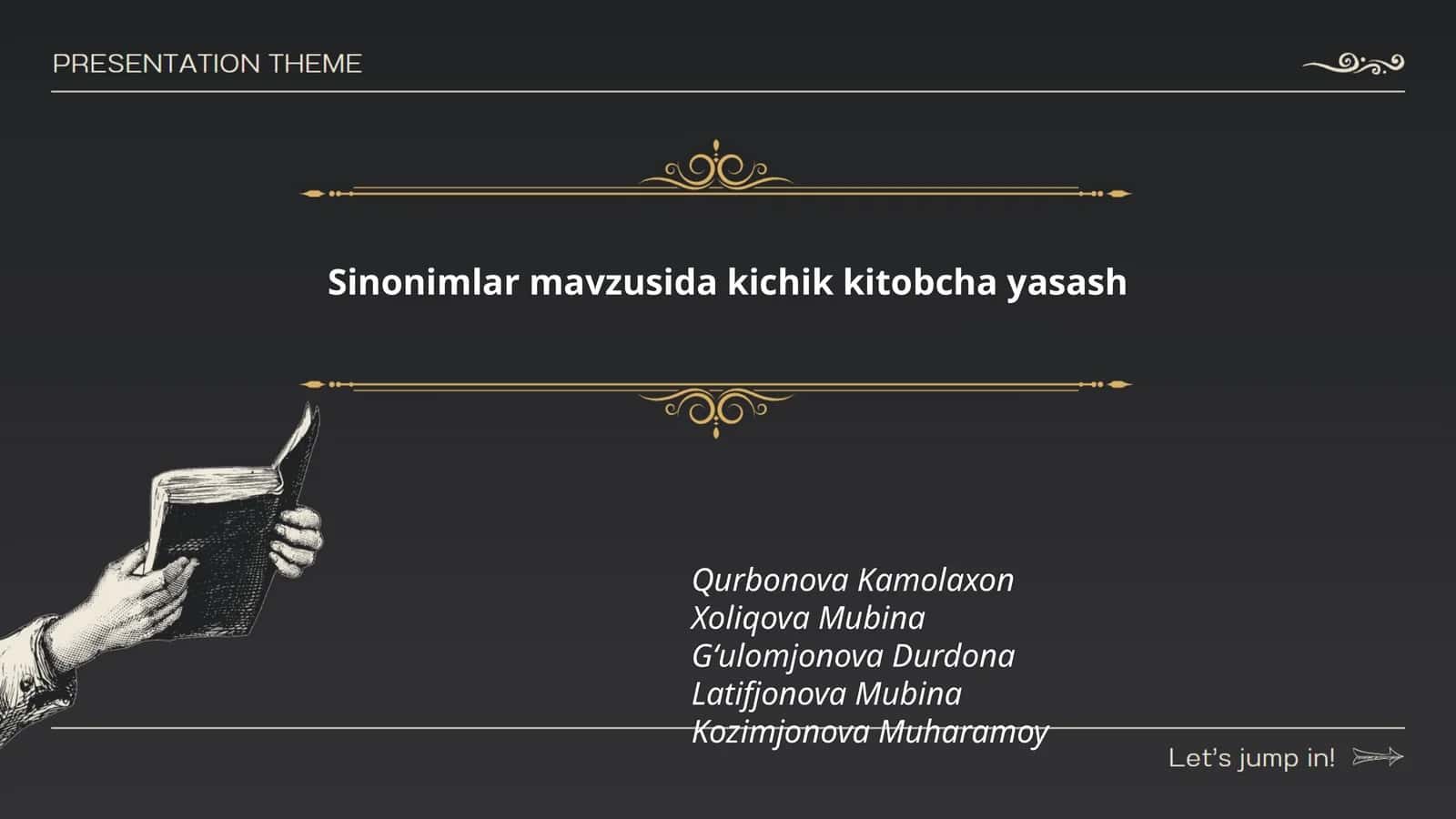 Sinonimlar mavzusida kichik kitobcha yasash