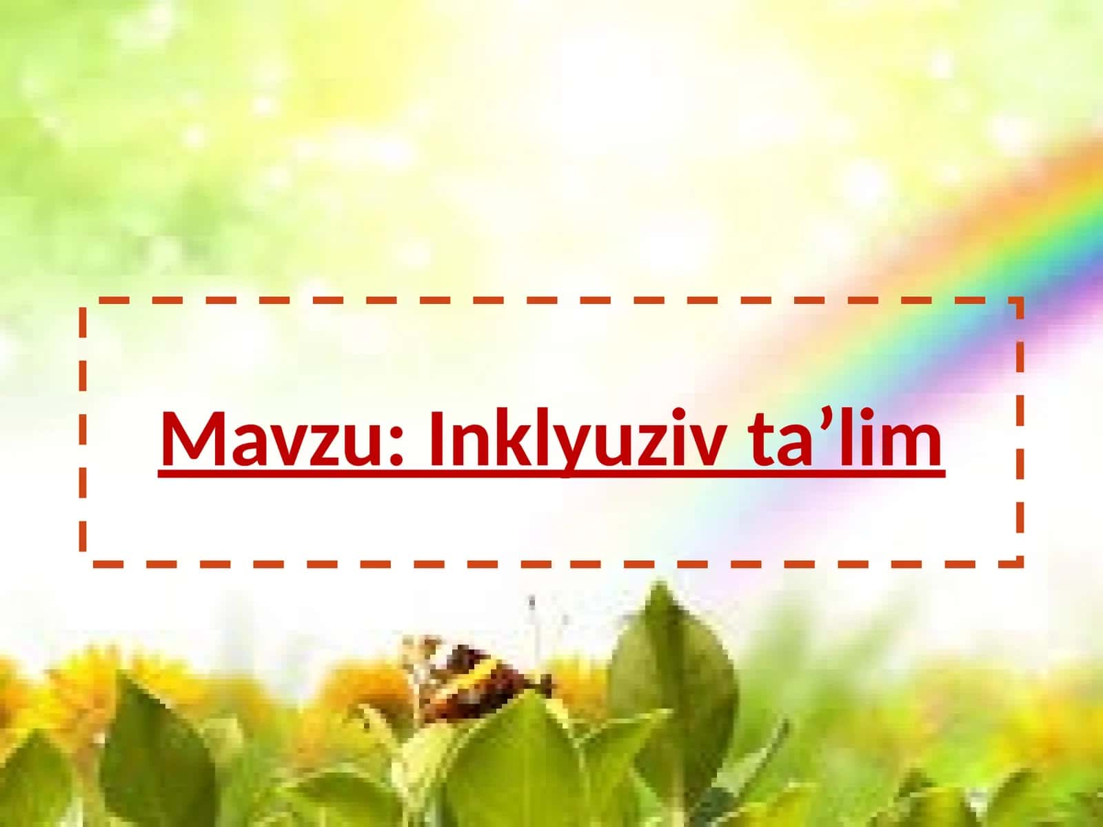 Inklyuziv ta’lim