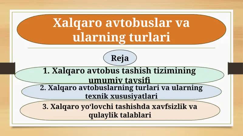 Xalqaro avtobuslar va ularning turlari