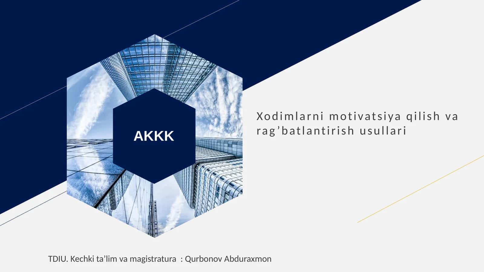 Xodimlarni motivatsiya qilish va rag’batlantirish usullari