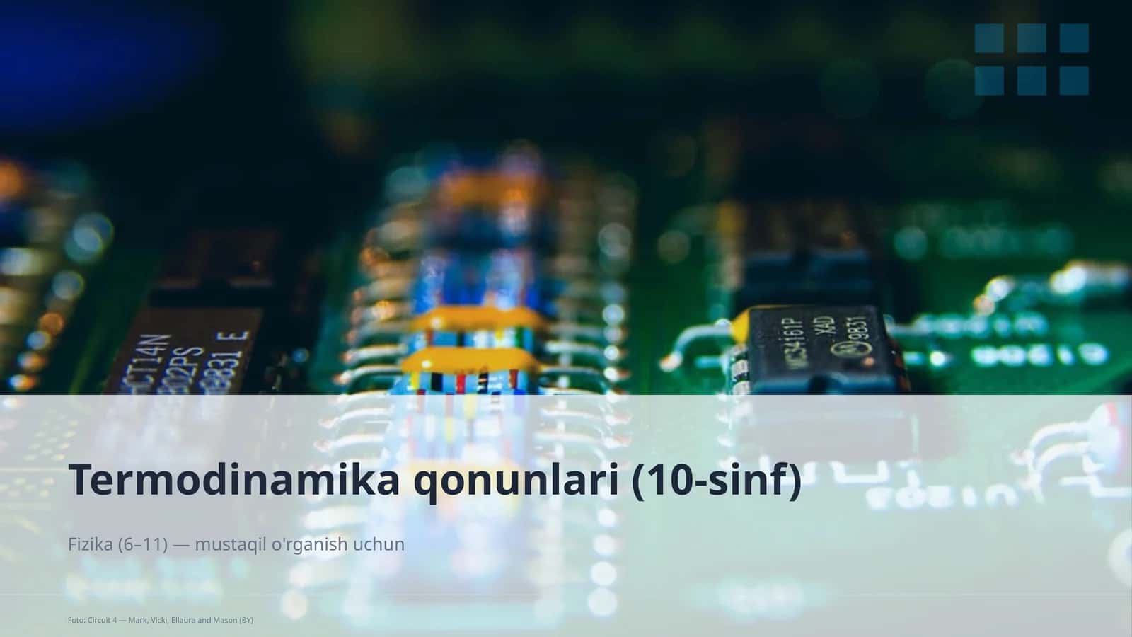 Termodinamika qonunlari (10-sinf)