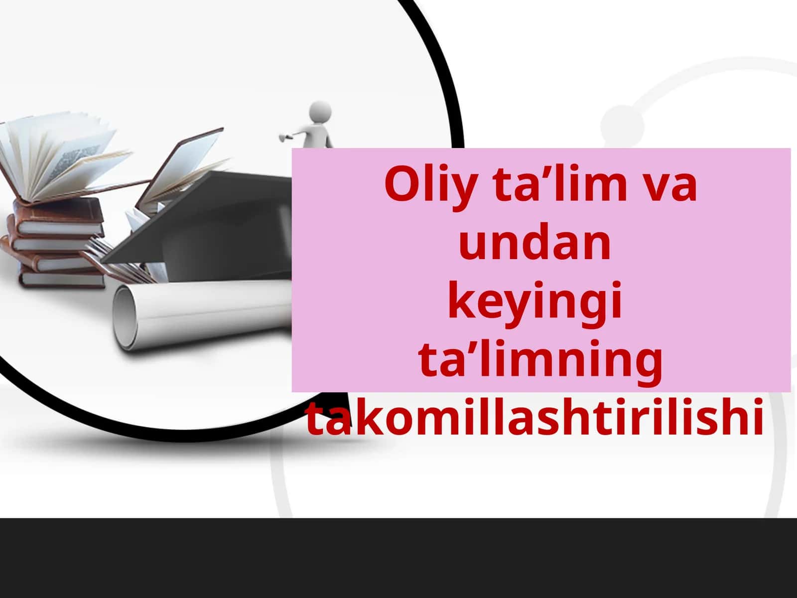 Oliy ta’lim va undan keyingi ta’limning takomillashtirilishi
