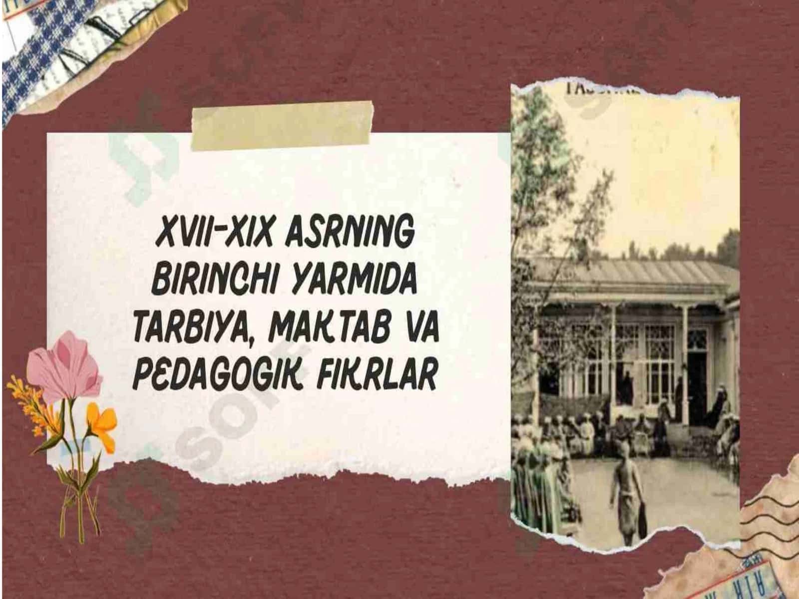 XVll- XlV asrning birinchi yarmida tarbiya maktab va pedagogik fikrlarXVll-XlV asrning birinchi yarmida tarbiya maktab va pedagogik fikrlar