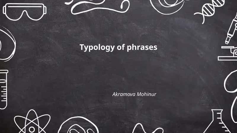 Typology of phrases