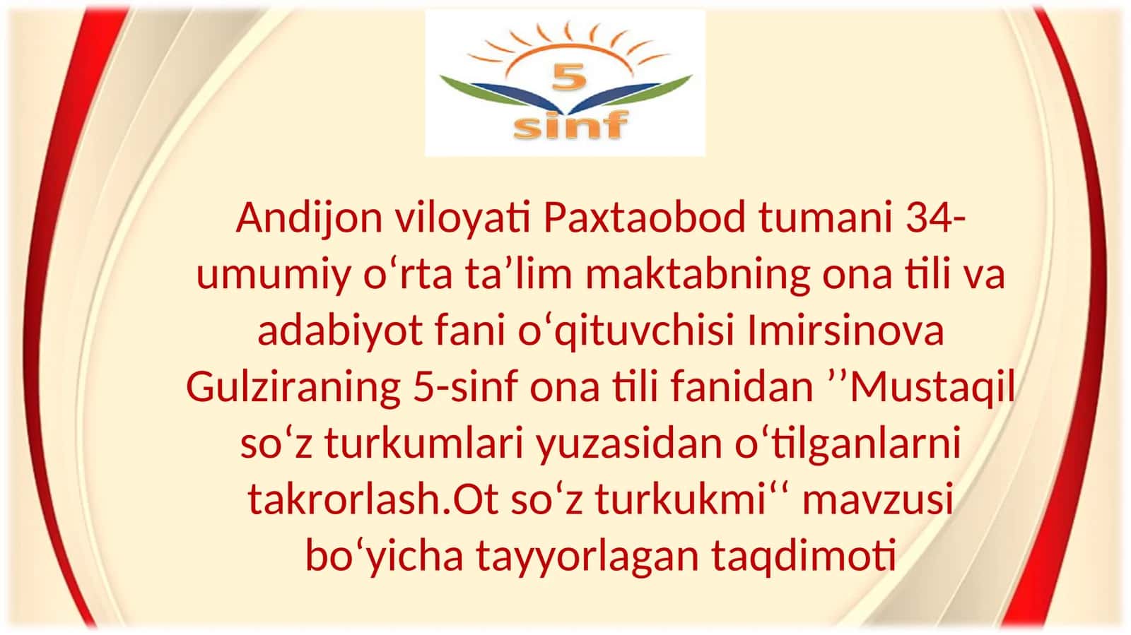 Ot so‘z turkumlari