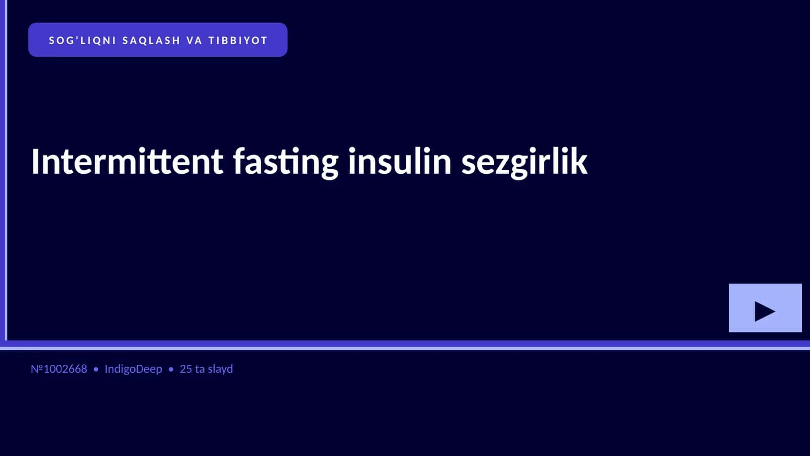 Intermittent fasting insulin sezgirlik