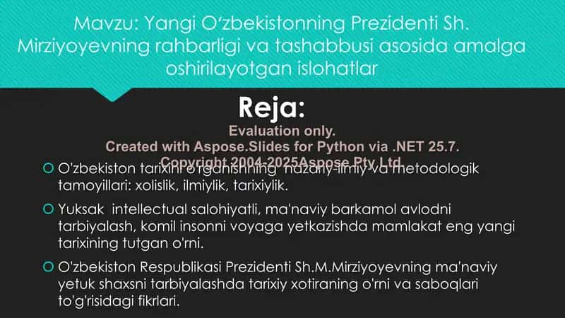 O'zbekiston tarixini o'rganishning nazariy-ilmiy va metodologik tamoyillari