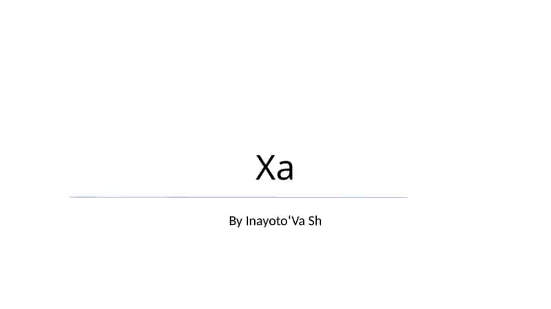 Xa