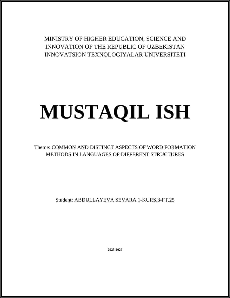 Innovatsion Texnologiyalar Universiteti