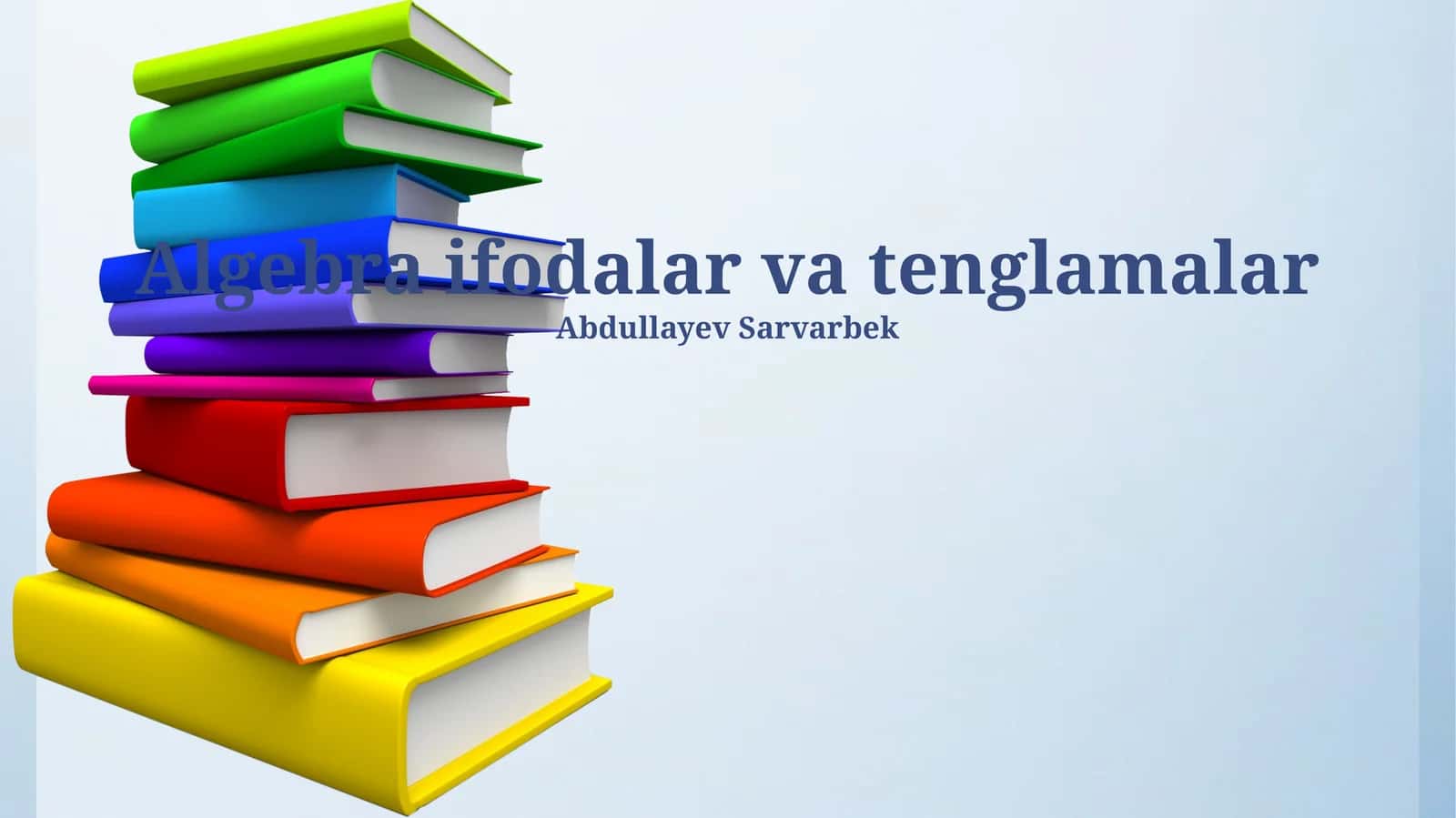 Tenglamalarni Yechish Usullari