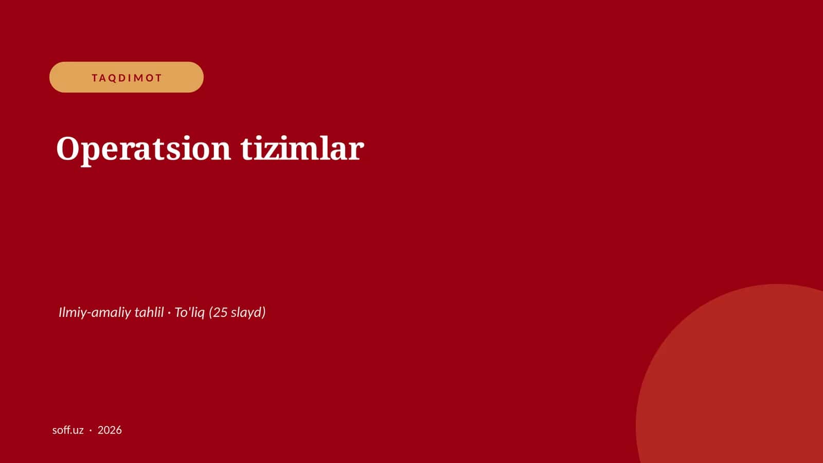 Operatsion tizimlar