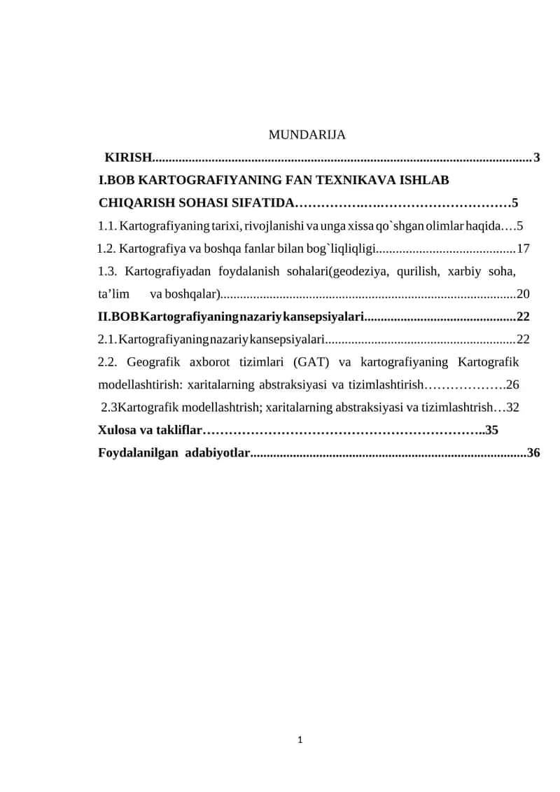 Kartografiya-fan,texnika va ishlab chiqarish soxasi sifatida.Kartografiyaning nazariy korinishi
