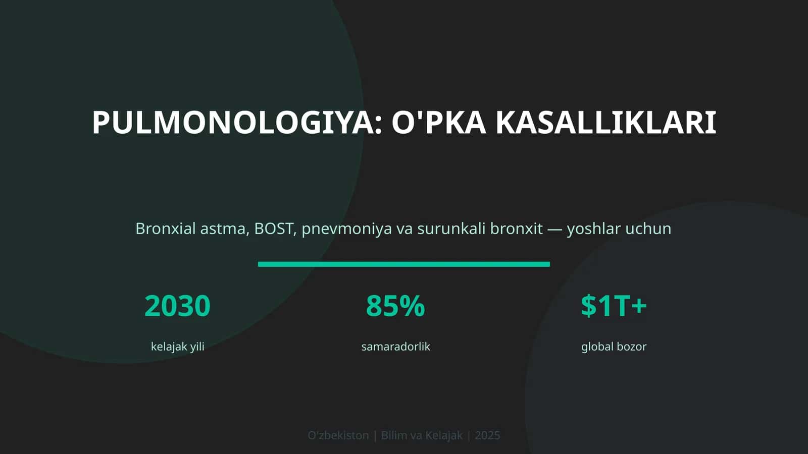 Pulmonologiya: O'PKA KASALLIKLARI