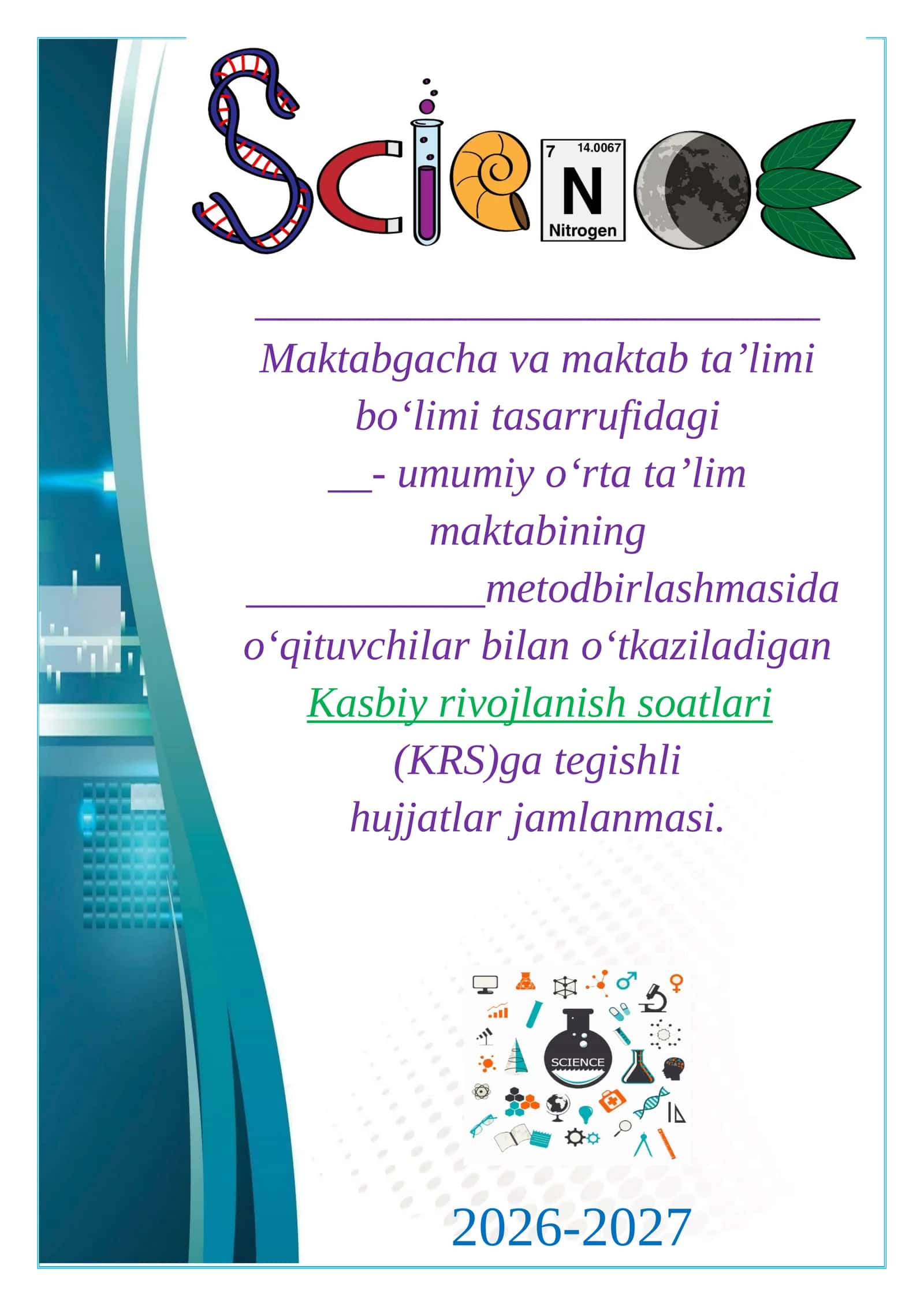Kasbiy rivojlanish soati hujjatlari uchun yuz