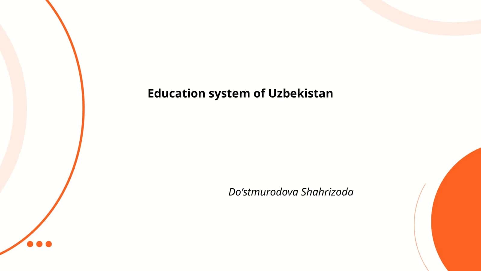 Education system of Uzbekistan