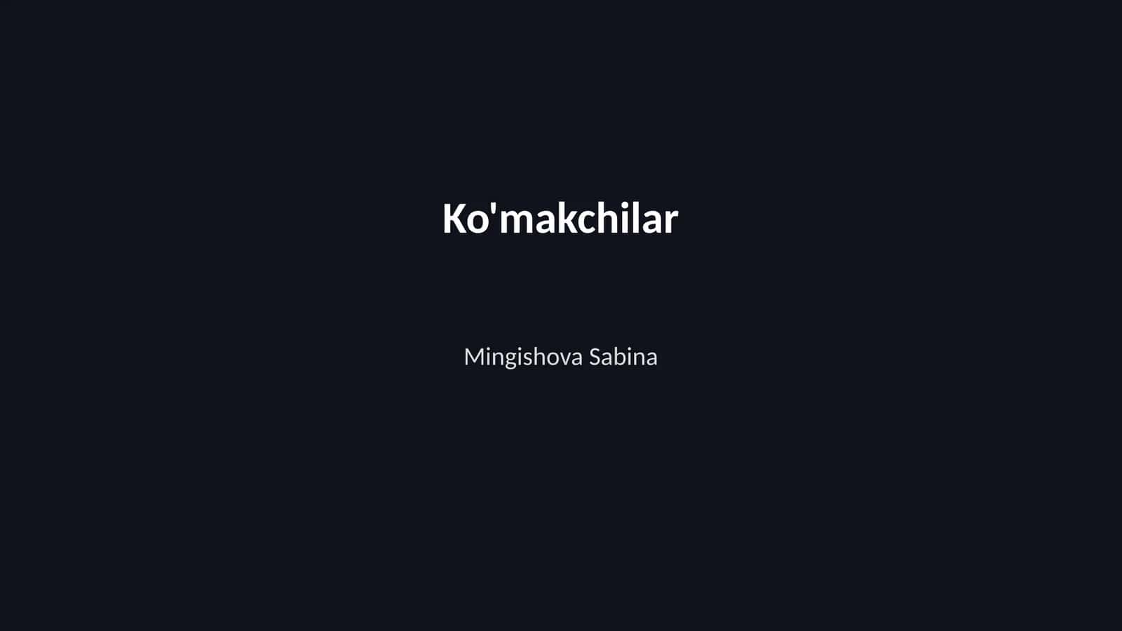 Ko'makchilar