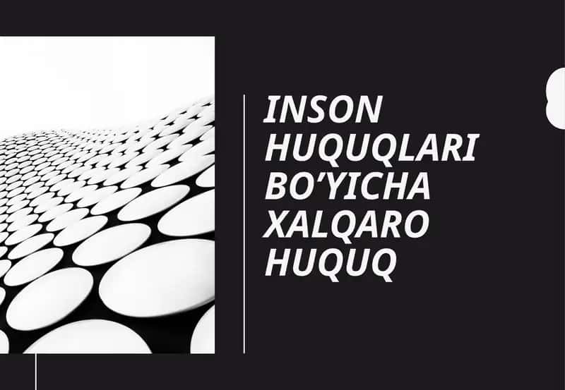 Inson huquqlari bo'yicha xalqaro huquq