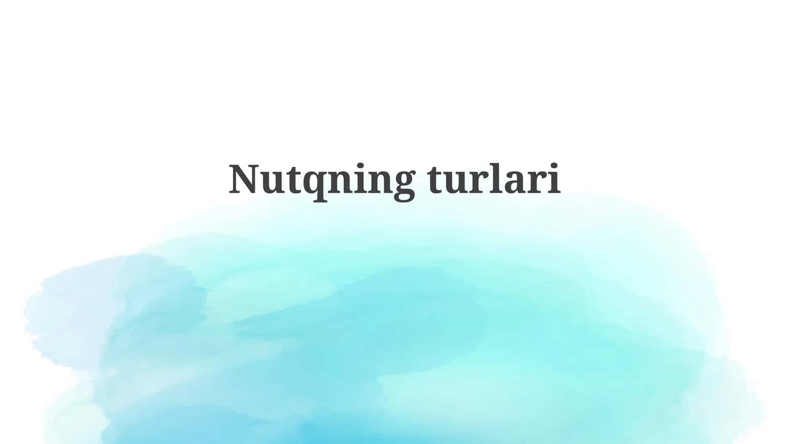 Nutqningturlari