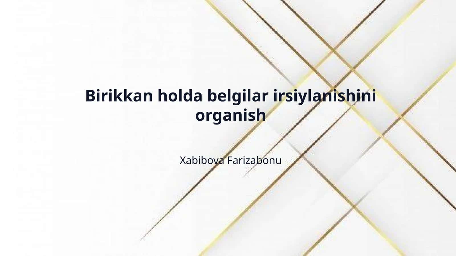 Birikkan holda belgilar irsiylanishini organish