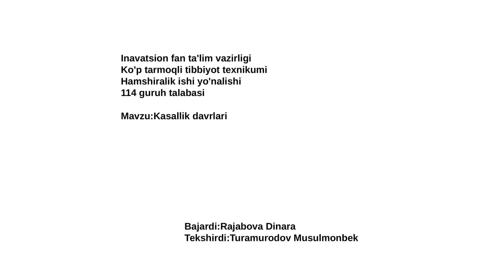 Kasallik davrlari