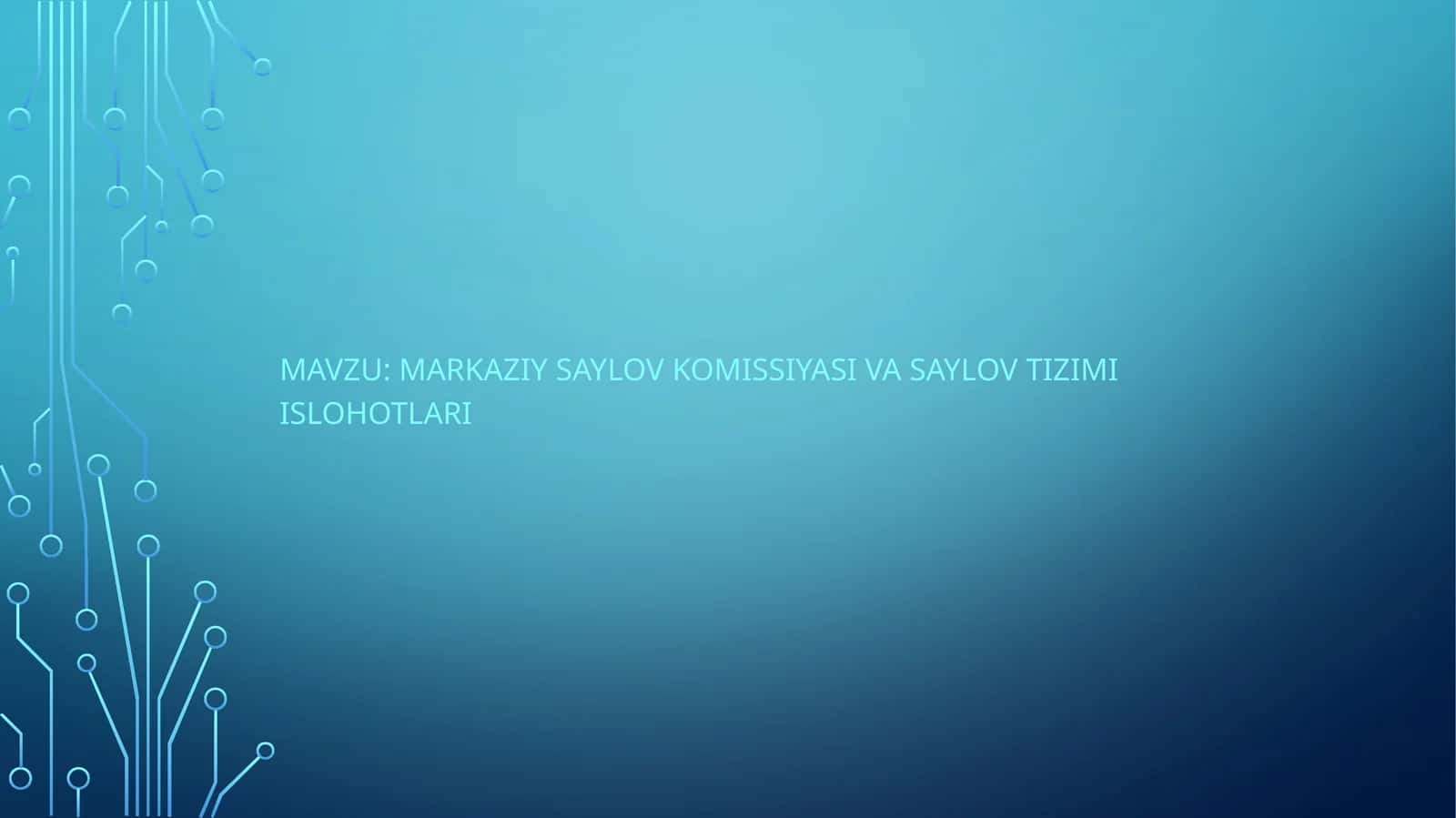 markaziy saylov komissiyasi va saylov tizimi islohotlari