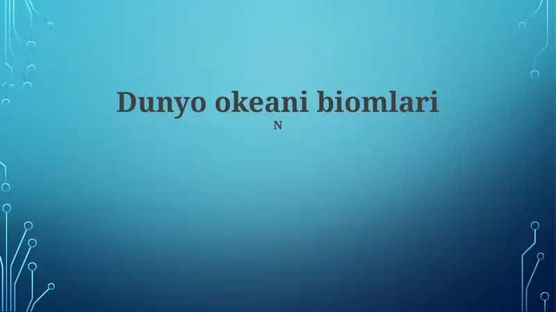 Dunyo okeani biomlari