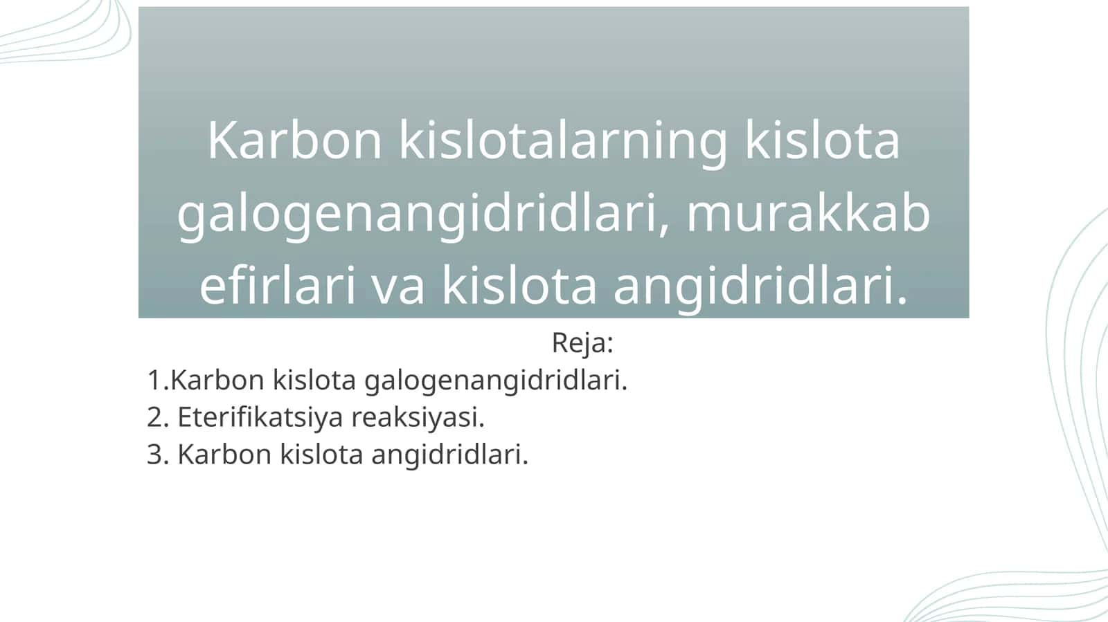 Karbon kislota galogenangidridlari