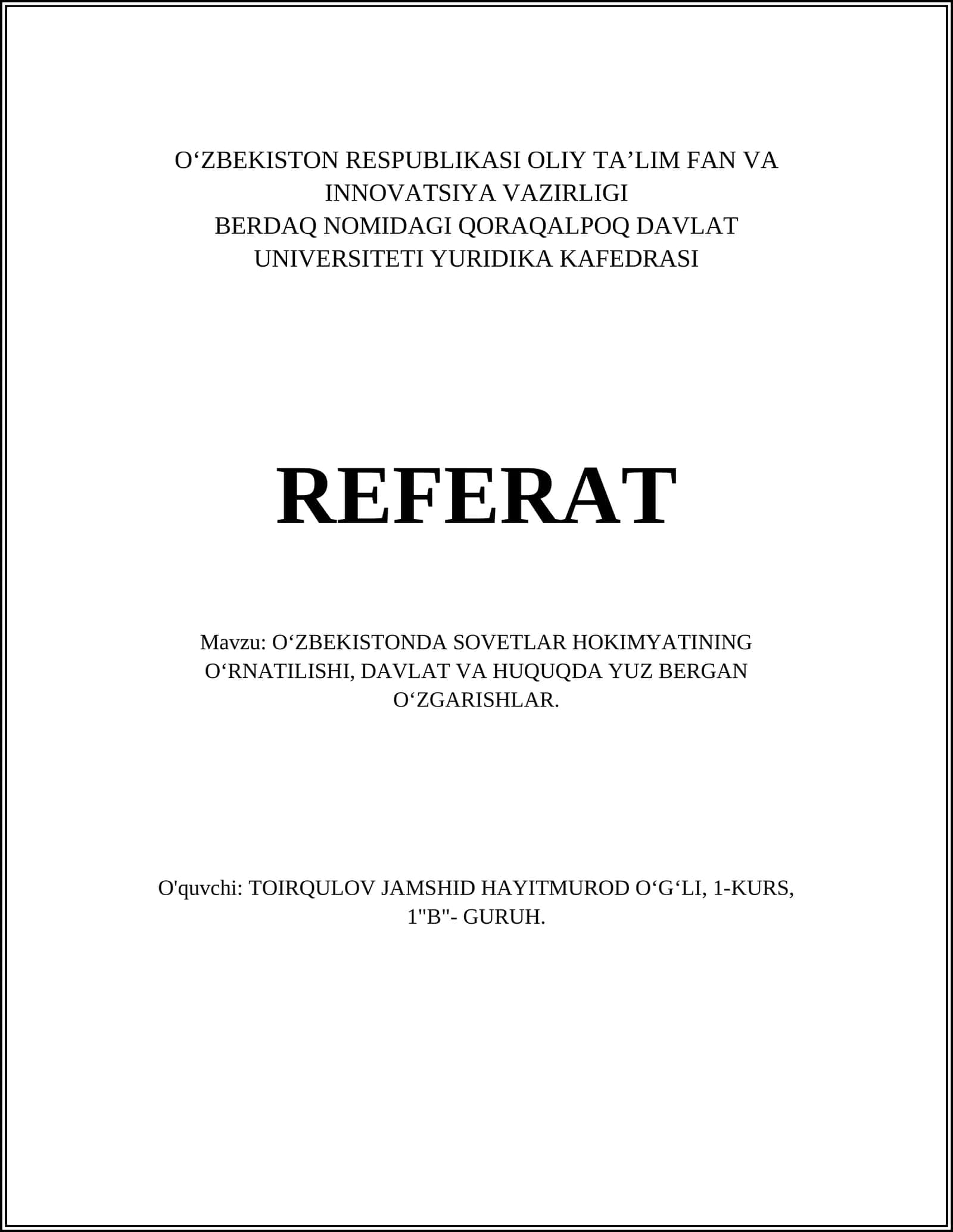 Sovet hokimiyatining O‘zbekistonda o‘rnatilishi