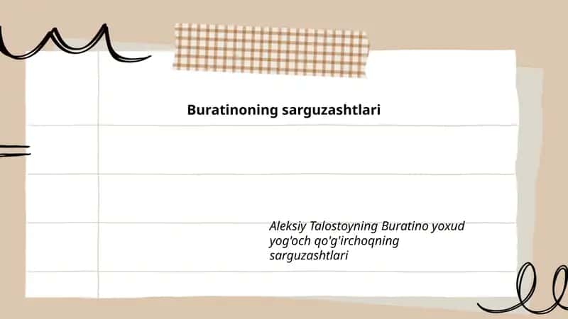 Buratinoning sarguzashtlari
