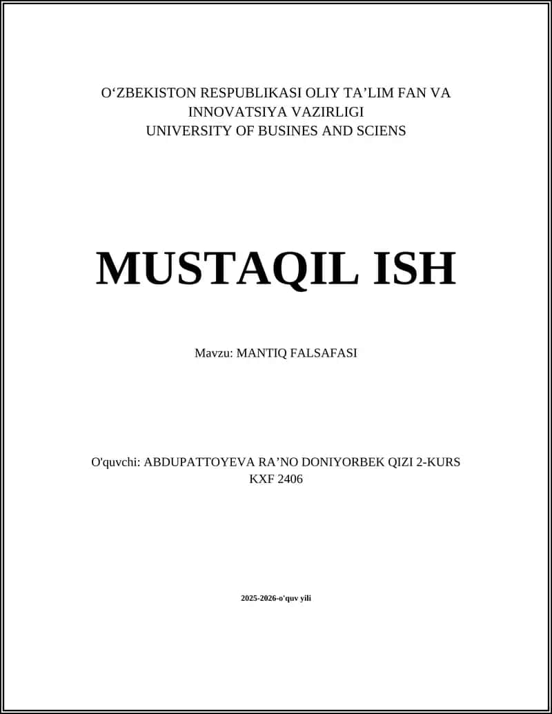 Mantiq Falsafasi