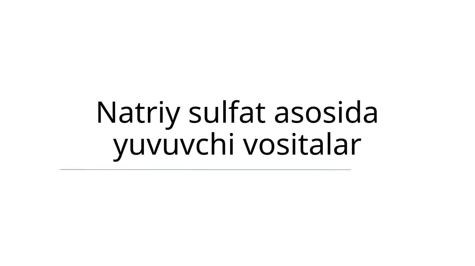 Natriy sulfat asosida yuvuvchi vositalar