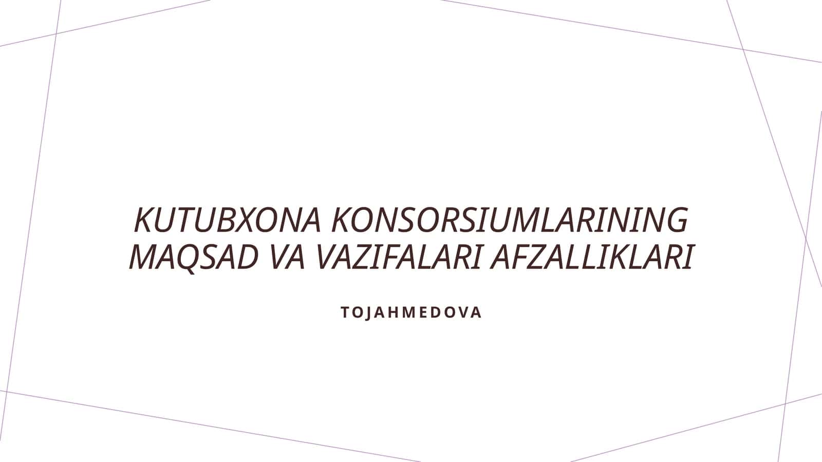 Kutubxona konsorsiumlarining maqsad va vazifalari
