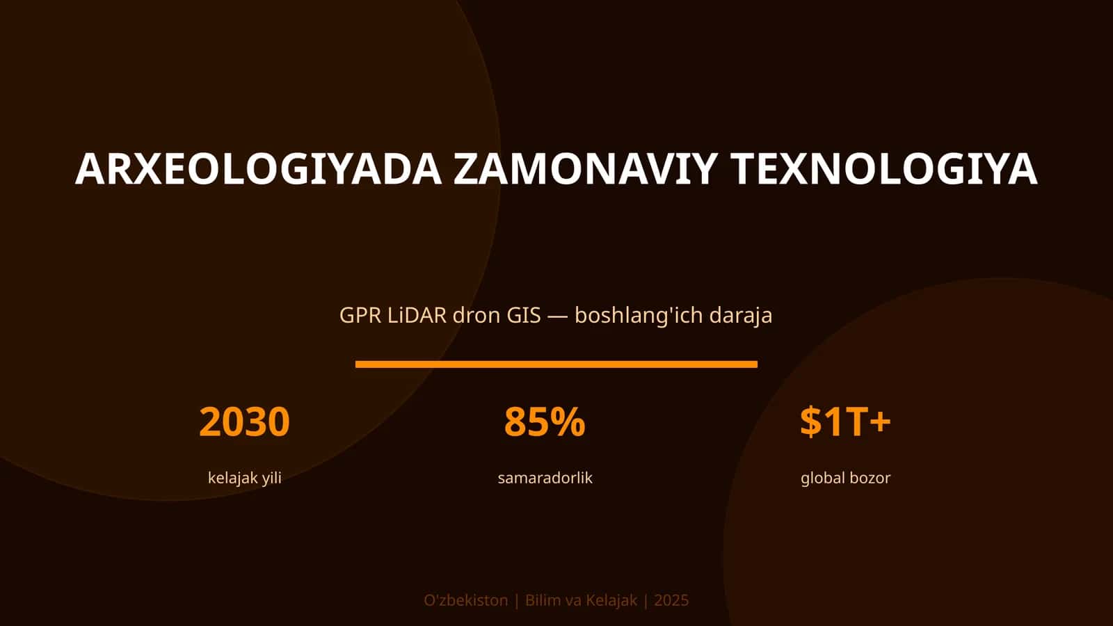ARXEOLOGIYADA ZAMONAVIY TEXNOLOGIYA