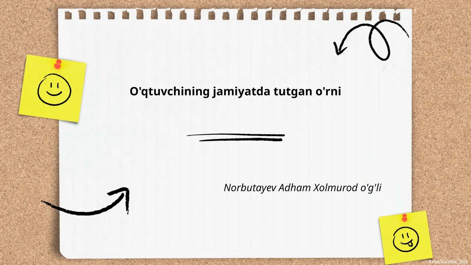 O'qituvchining ma'naviy yetakchilik roli