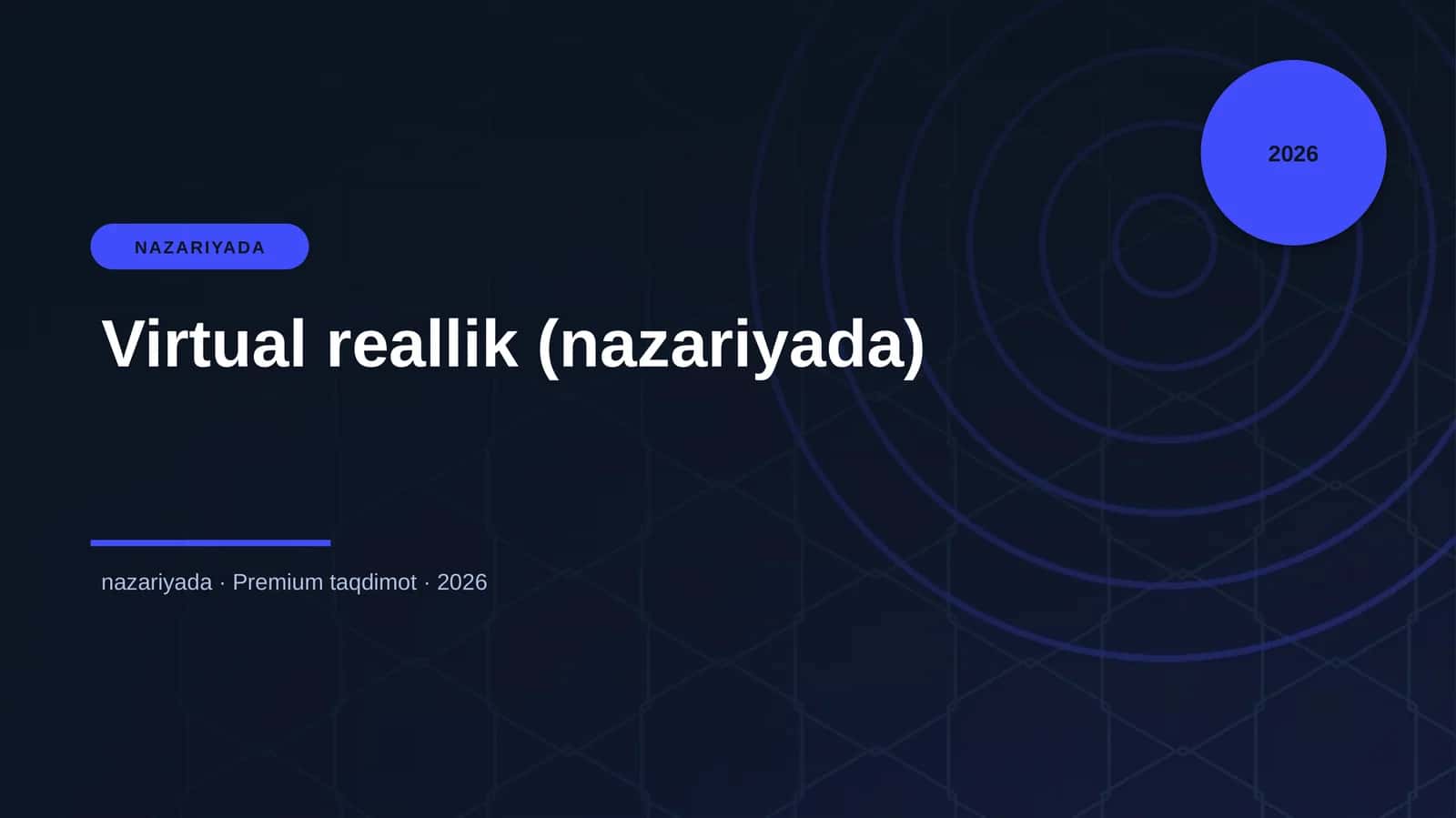 Virtual reallik (nazariyada)